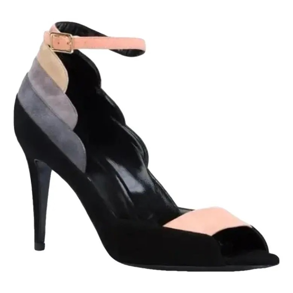 PIERRE HARDY 'Roxy' Color-block suede sandals Pump size 37 (US 7)